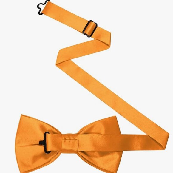 Solid Color Pre-tied Bow Tie Adjustable Bowtie Mustard Klikel Burlet NEW - Picture 2 of 3
